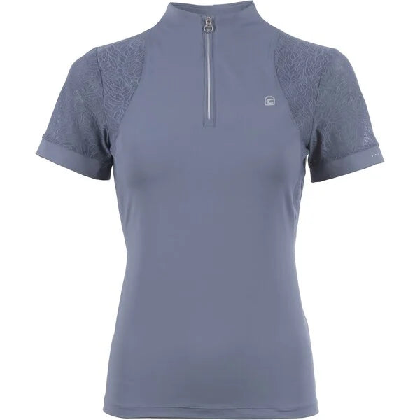 Cavallo Lace Half Zip Short Sleeve Shirt