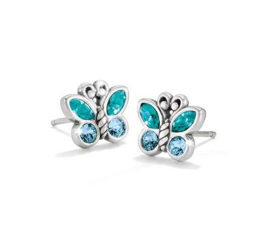 Blue Sparkle Wings Mini Post Earrings | Brighton