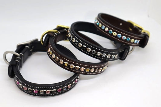 Crystal Embellished Dog Collars and Leashes