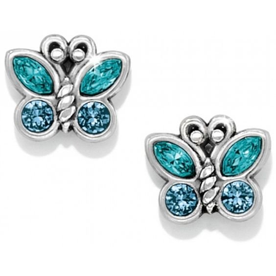 Blue Sparkle Wings Mini Post Earrings | Brighton