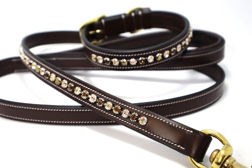 Crystal Embellished Dog Collars and Leashes