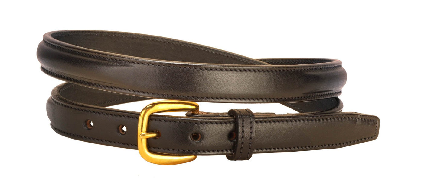 Raised Leather Belt with Custom Engraved Nameplate