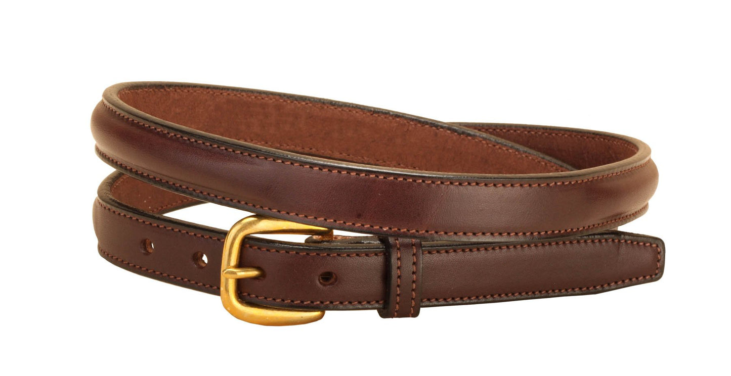 Raised Leather Belt with Custom Engraved Nameplate