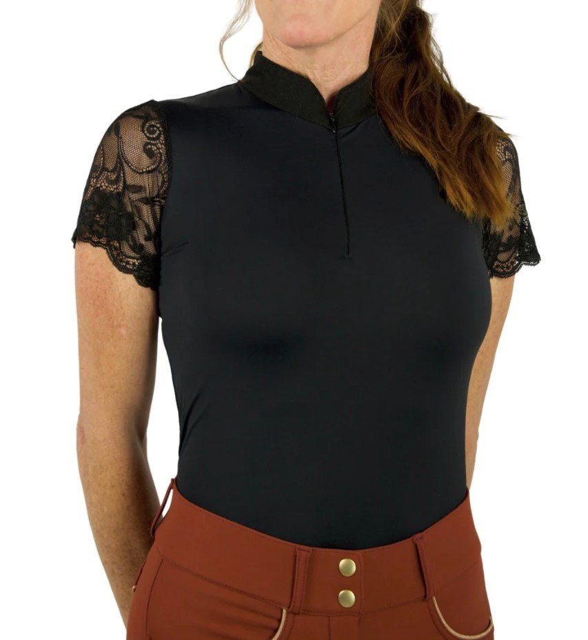 Halter Ego Tara Lace Short Sleeve Shirt