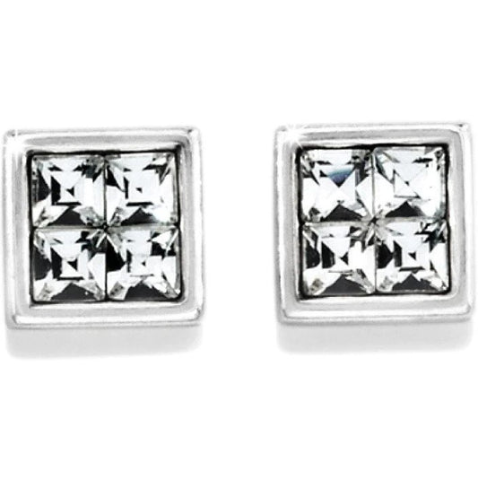 Spectrum Crystal Square Mini Post Earrings | Brighton