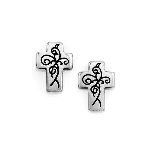 True Cross Mini Post Earrings | Brighton