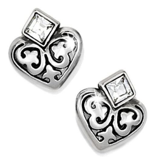 Cassandra Crystal Heart Mini Post Earrings