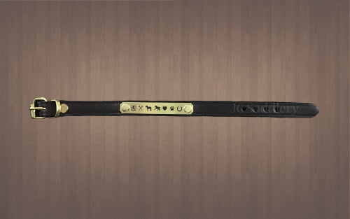 Leather Bracelet with Engraved Plate