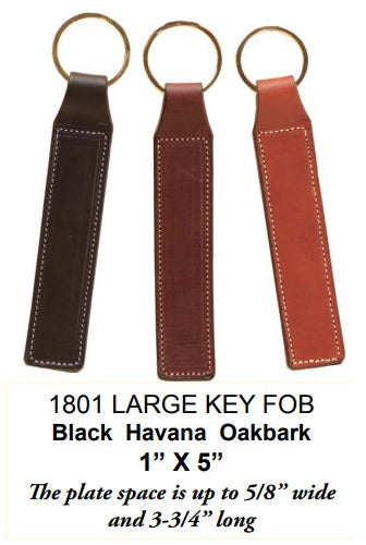 Custom Engraved Leather Key Chain Fob