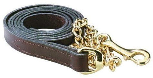 Leather Lead Rope with Custom Engraved Plate