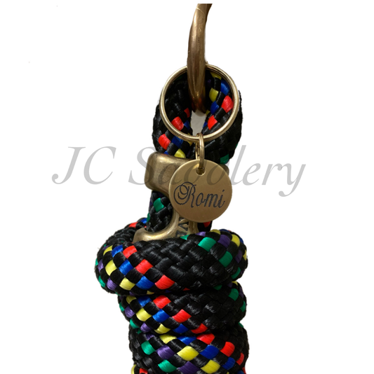 Horse Lead Rope with Brass Tag