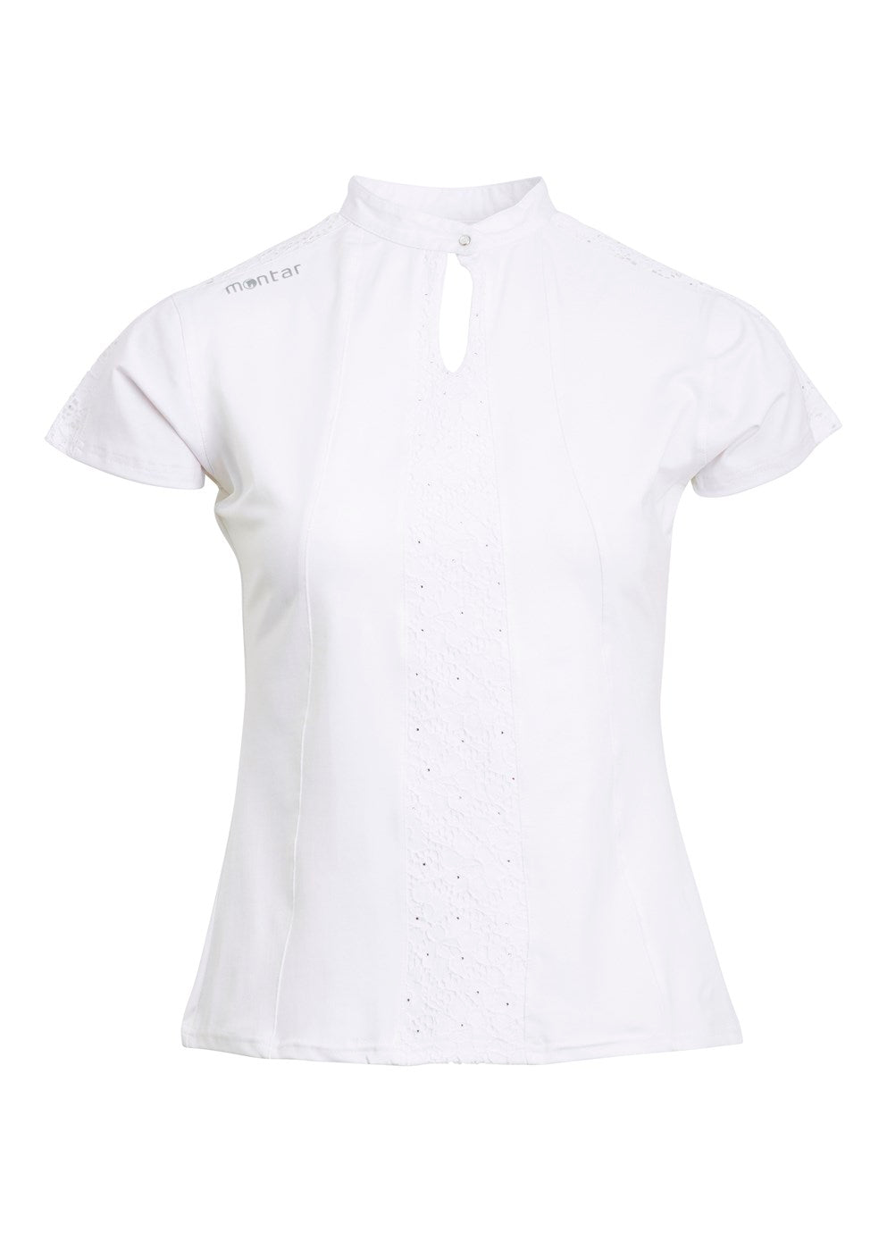 Montar Rae White Competition Shirt Lace Panels