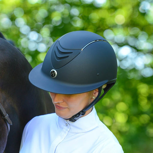 One K Defender Avance Wide Brim Chrome Stripe Helmet