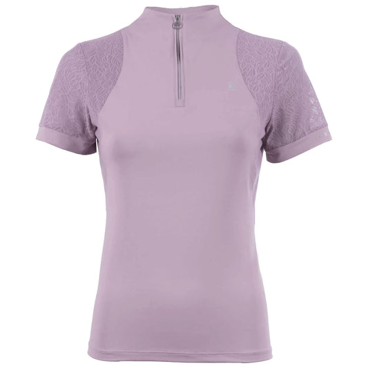 Cavallo Lace Half Zip Short Sleeve Shirt