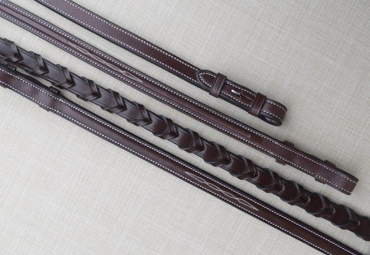 Black Oak Fancy Stitched Reins