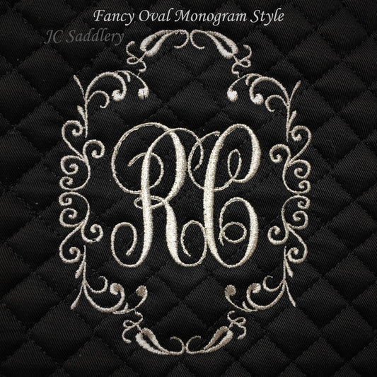 Custom Embroidery Added to Saddle Pad
