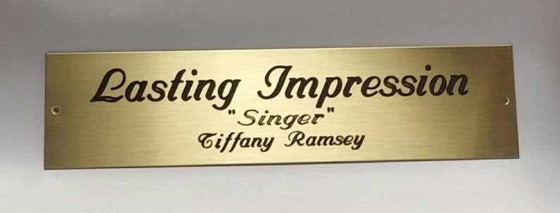 2 x 8" Brass Stall Plate