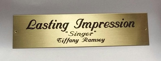 2 x 8" Brass Stall Plate
