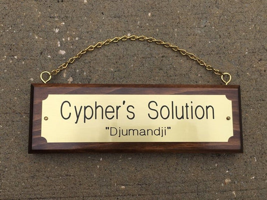 Notched Stall Plaque on Wooden Block