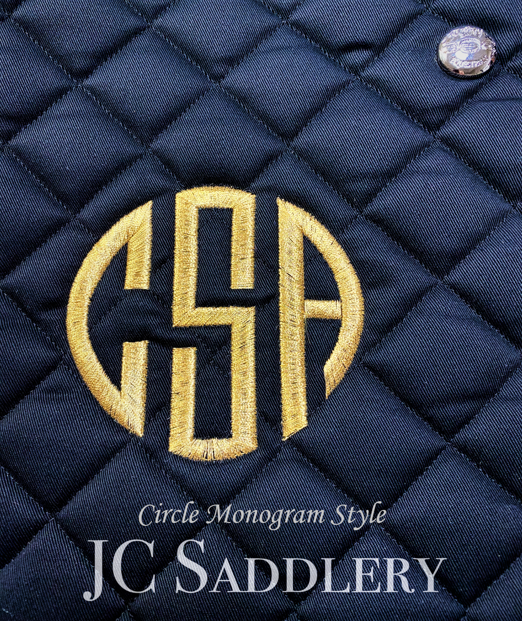 Custom Embroidery Added to Saddle Pad